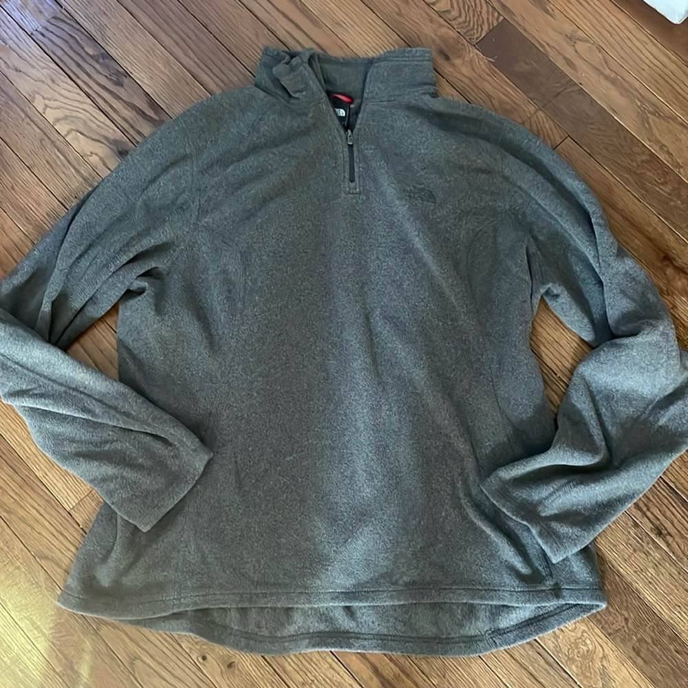 North Face gray fleece zip up